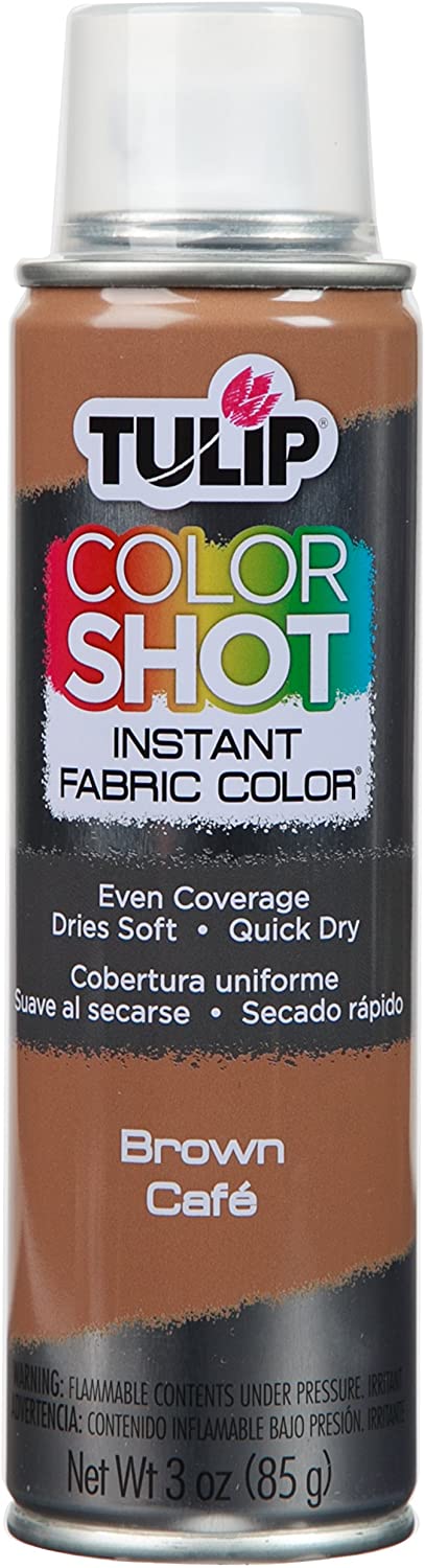 TULIP Color Shot Instant Fabric Color 3oz Brown, 3" x 3" (34965)