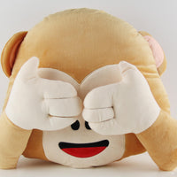 Hear No Evil, Speak No Evil, See No Evil Monkey Emoticon Pillows