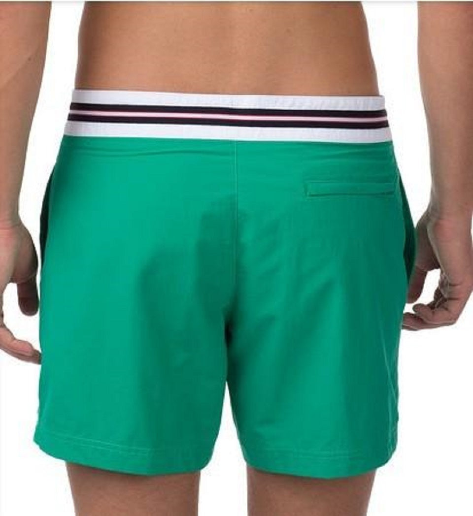 Men's Solid Swim Shorts - Navy, Red, Teal or Green