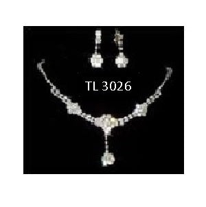 Swarovski Crystal Earring Necklace set TL3026 (Clip on)