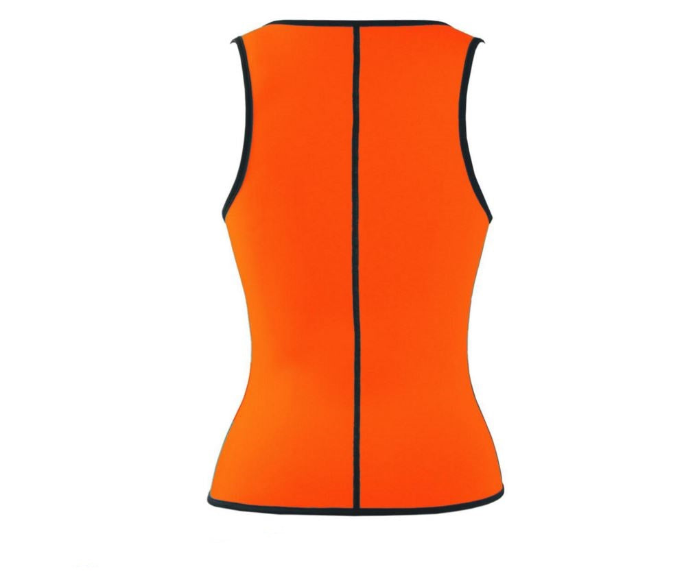 Neoprene Under Bust Zippered Waist Training Vest -Black, Green, Orange, Pink, or Yellow