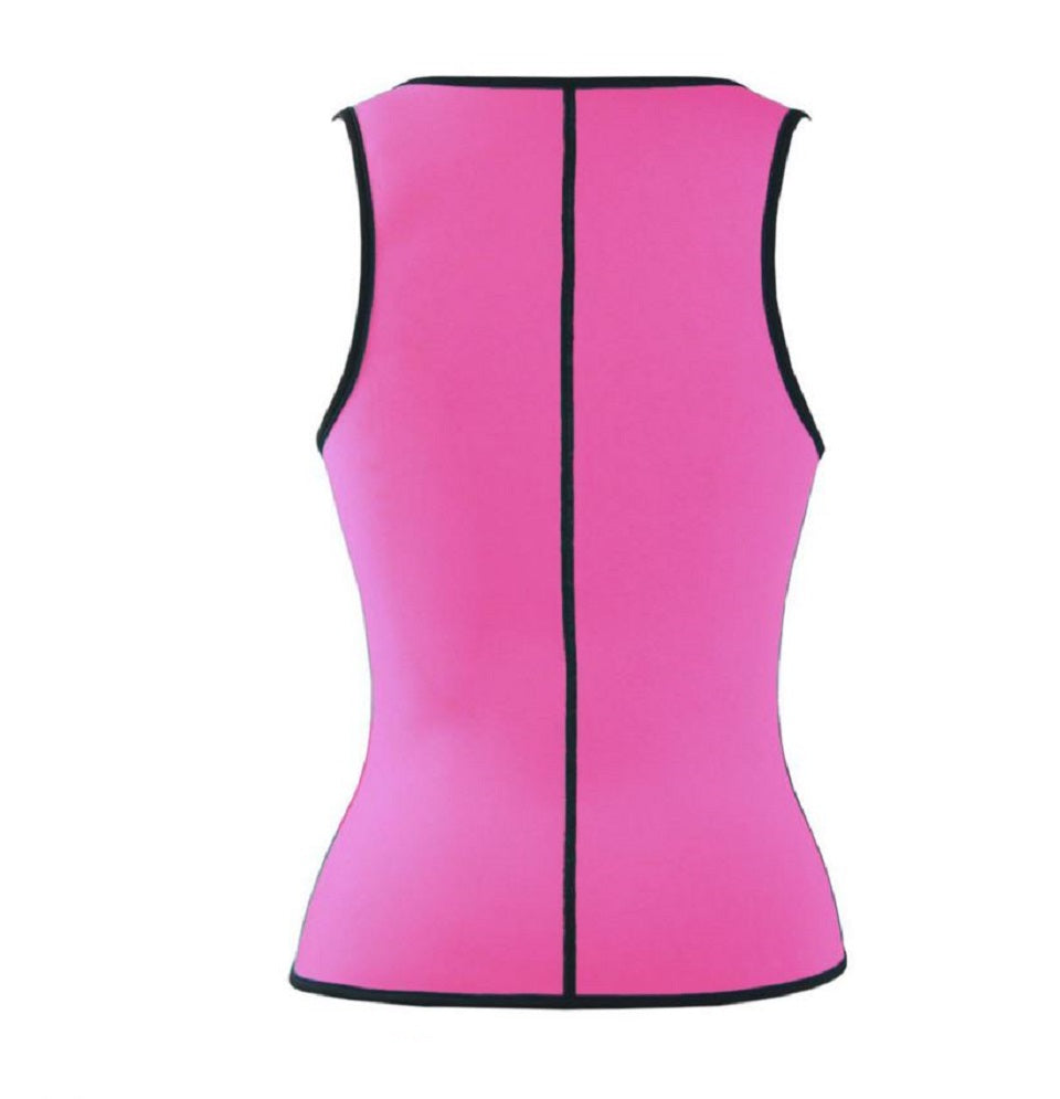 Neoprene Under Bust Zippered Waist Training Vest -Black, Green, Orange, Pink, or Yellow