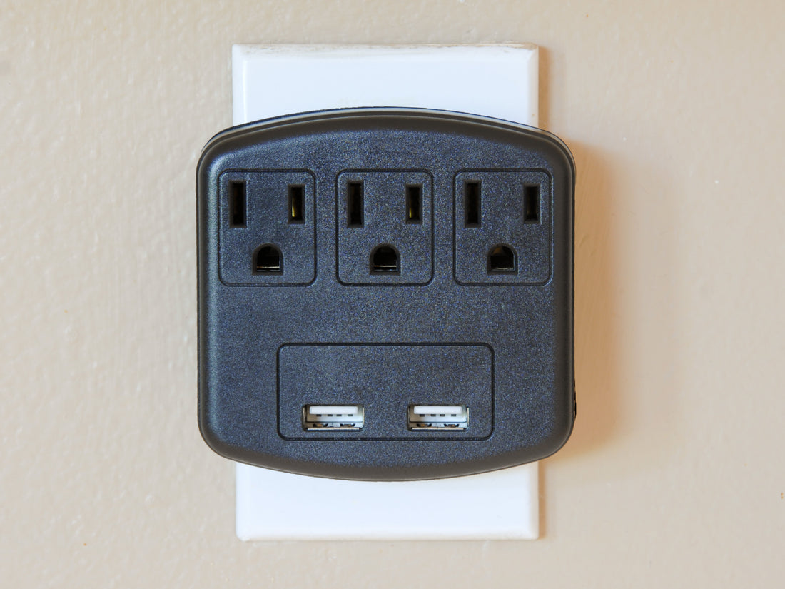 1, 3, and 4 Outlet USB Adapters- Black or White