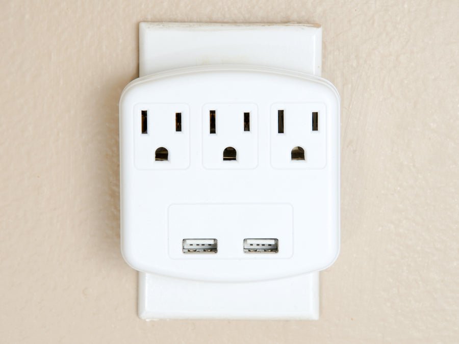 1, 3, and 4 Outlet USB Adapters- Black or White