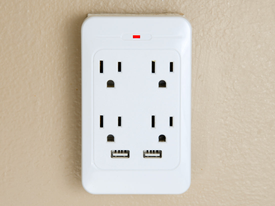 1, 3, and 4 Outlet USB Adapters- Black or White