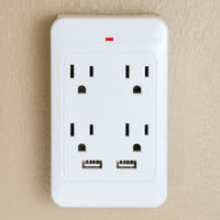 1, 3, and 4 Outlet USB Adapters- Black or White